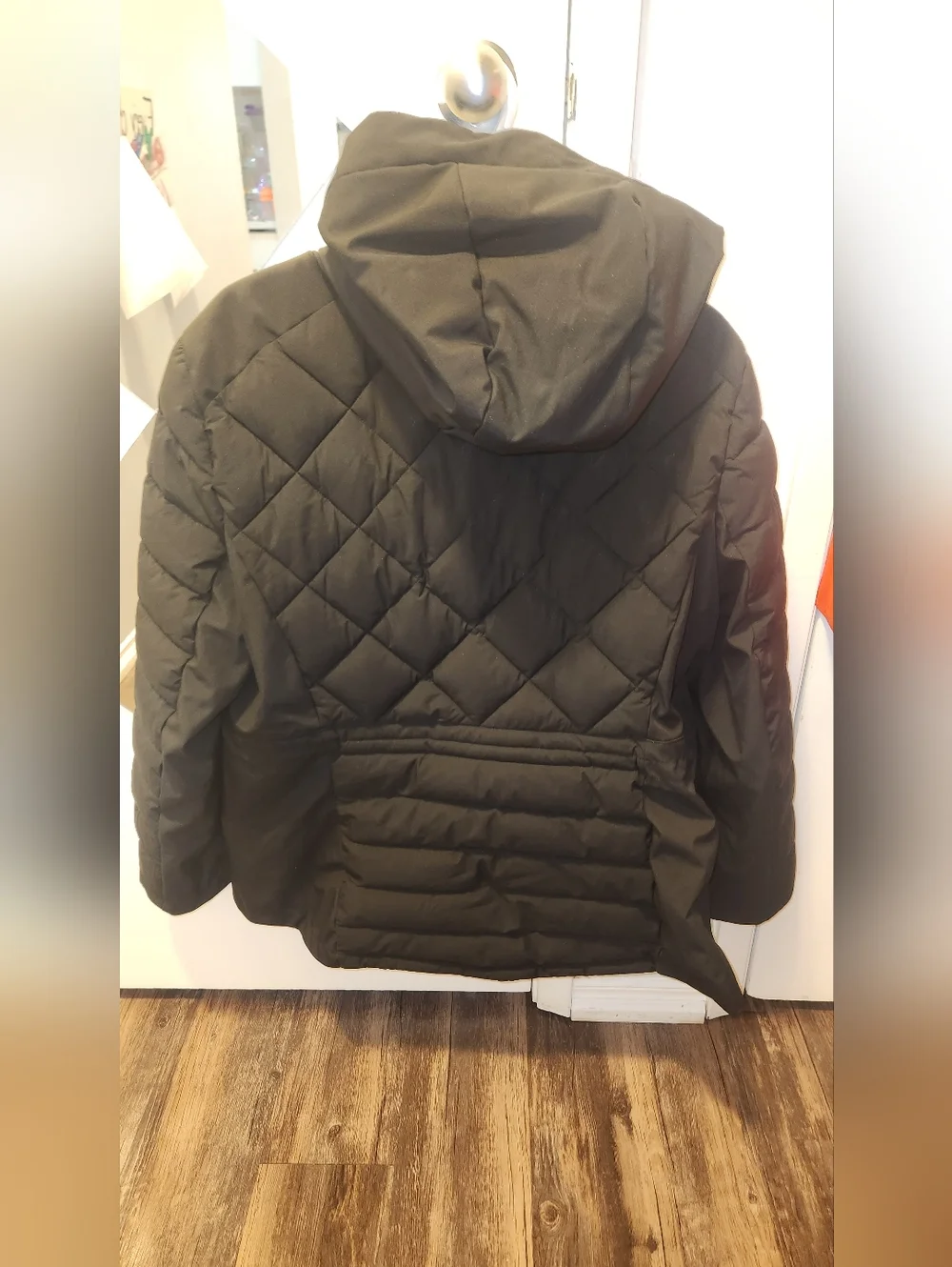 Tommy Hilfiger Black Quilted Hooded Puffer Jacket - Picture 3 of 3
